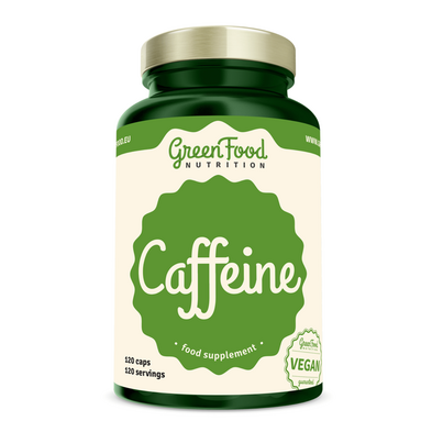 Sie sehen eine Packung GreenFood Nutrition Koffein 120 Kapseln, Produktbild: 01 GreenFood Nutrition Koffein 120 Kapseln, A-Nr.: 6003844 - 01
