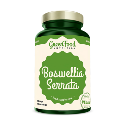 Sie sehen eine Packung GreenFood Nutrition Boswellia Serrata 60 Kapseln, Produktbild: 01 GreenFood Nutrition Boswellia Serrata 60 Kapseln, A-Nr.: 5634910 - 01