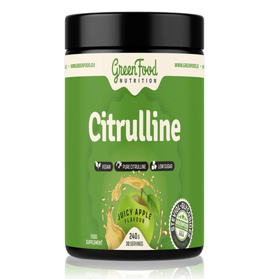 Sie sehen eine Packung GreenFood Nutrition Citrulline Apfel 240 G, Produktbild: 01 GreenFood Nutrition Citrulline Apfel 240 G, A-Nr.: 6004602 - 01