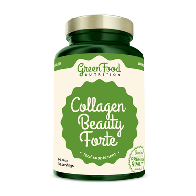 Sie sehen eine Packung GreenFood Nutrition Collagen Beauty Forte 90 Kapseln, Produktbild: 01 GreenFood Nutrition Collagen Beauty Forte 90 Kapseln, A-Nr.: 6004393 - 01