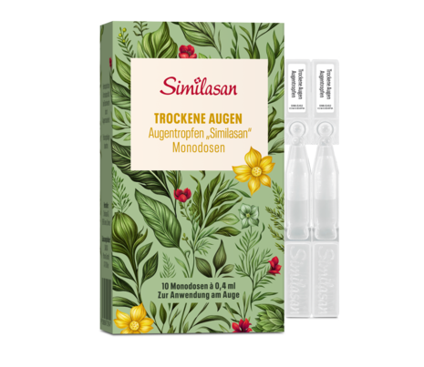 Sie sehen eine Packung Trockene Augen Augentropfen „Similasan“ Monodosen, Produktbild: 01 Trockene Augen Augentropfen „Similasan“ Monodosen, A-Nr.: 4218948 - 01