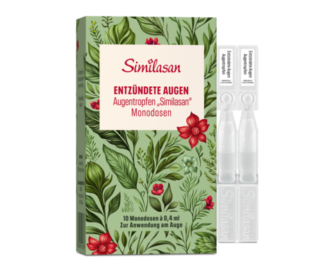 Sie sehen eine Packung Entzündete Augen Augentropfen „Similasan“ Monodosen, Produktbild: 01 Entzündete Augen Augentropfen „Similasan“ Monodosen, A-Nr.: 4217883 - 01