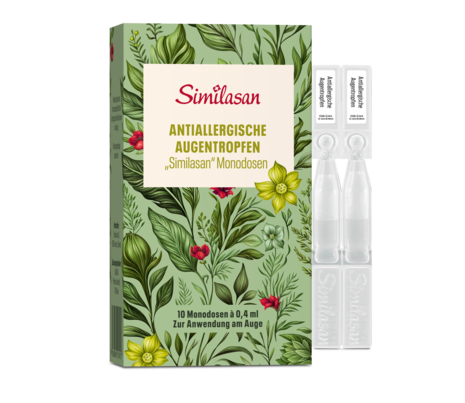Sie sehen eine Packung Antiallergische Augentropfen „Similasan“ Monodosen, Produktbild: 01 Antiallergische Augentropfen „Similasan“ Monodosen, A-Nr.: 4218925 - 01