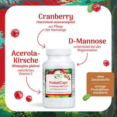 PREISEL-CAPS D-MANNOSE 100 Kapseln, A-Nr.: 5410286 - 02