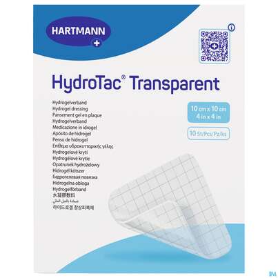 Sie sehen eine Packung Schaumverband Hydrotac 10x 10cm 10st, Produktbild: 02 Schaumverband Hydrotac 10x 10cm 10st, A-Nr.: 4034467 - 02