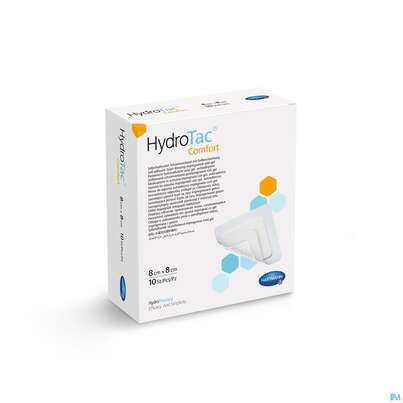 Sie sehen eine Packung Schaumverband Hydrotac Comfort 8x 8cm 10st, Produktbild: 03 Schaumverband Hydrotac Comfort 8x 8cm 10st, A-Nr.: 4034504 - 03