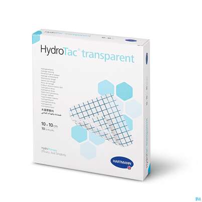 Sie sehen eine Packung Schaumverband Hydrotac Transparent 20x20cm 10st, Produktbild: 04 Schaumverband Hydrotac Transparent 20x20cm 10st, A-Nr.: 5310550 - 04