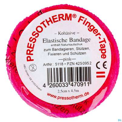 Sie sehen eine Packung Tape Pressotherm/finger-tape Flexibel Kohaesive 2,5cmx 4,5m Pink 1st, Produktbild: 02 Tape Pressotherm/finger-tape Flexibel Kohaesive 2,5cmx 4,5m Pink 1st, A-Nr.: 4250952 - 02