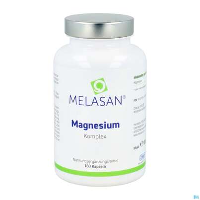 Sie sehen eine Packung Magnesium Kapseln Komplex -melasan 610mg 180st, Produktbild: 01 Magnesium Kapseln Komplex -melasan 610mg 180st, A-Nr.: 2673074 - 01