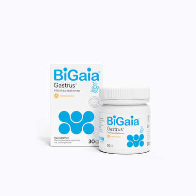 Sie sehen eine Packung BiGaia® Gastrus®, Produktbild: 01 BiGaia® Gastrus®, A-Nr.: 6022385 - 01
