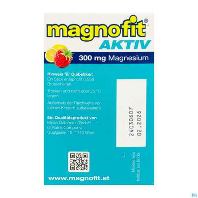 Magnofit Aktiv 300mg Stick 30st, A-Nr.: 5833495 - 08