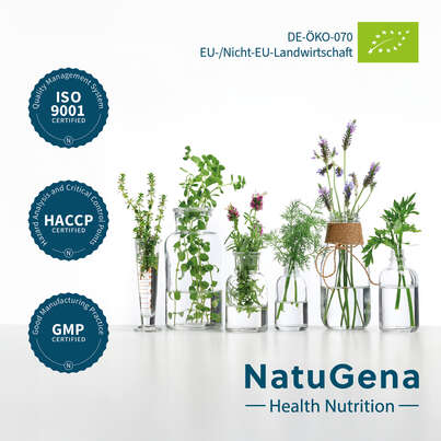 Sie sehen eine Packung NatuGena Bio-Spirulina Presslinge, Produktbild: 05 NatuGena Bio-Spirulina Presslinge, A-Nr.: 5926877 - 05