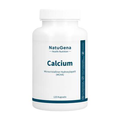 Sie sehen eine Packung NatuGena Calcium Kapseln, Produktbild: 01 NatuGena Calcium Kapseln, A-Nr.: 5404191 - 01