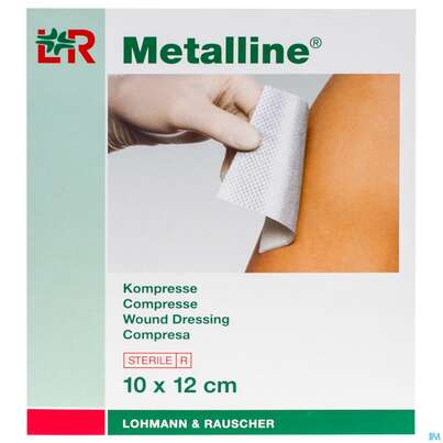 Kompressen Metalline-lohmann Entkeimt 10x 12cm 10st, A-Nr.: 0191477 - 02