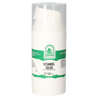 Sie sehen eine Packung SESAMÖL SALBE 90 G, Produktbild: 01 SESAMÖL SALBE 90 G, A-Nr.: 5389296 - 01