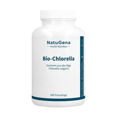 Sie sehen eine Packung NatuGena Bio-Chlorella Presslinge, Produktbild: 01 NatuGena Bio-Chlorella Presslinge, A-Nr.: 5990007 - 01