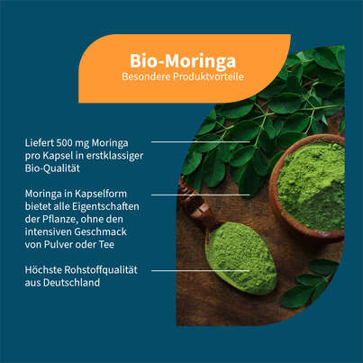 Sie sehen eine Packung NatuGena Bio-Moringa Kapseln, Produktbild: 02 NatuGena Bio-Moringa Kapseln, A-Nr.: 5989820 - 02