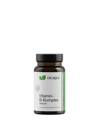 Sie sehen eine Packung nicapur Vitamin-B-Komplex aktiviert, Produktbild: 01 nicapur Vitamin-B-Komplex aktiviert, A-Nr.: 4363521 - 01