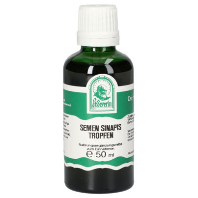 Sie sehen eine Packung SEMEN SINAPIS TROPFEN 50 ML, Produktbild: 01 SEMEN SINAPIS TROPFEN 50 ML, A-Nr.: 5930755 - 01