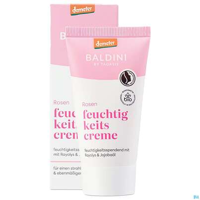 Sie sehen eine Packung Taoasis Baldini Rosen Feuchtigkeitscreme Demeter 50ml, Produktbild: 02 Taoasis Baldini Rosen Feuchtigkeitscreme Demeter 50ml, A-Nr.: 5995967 - 02