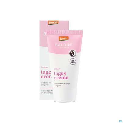 Sie sehen eine Packung Taoasis Baldini Rosen Tagescreme Demeter 50ml, Produktbild: 01 Taoasis Baldini Rosen Tagescreme Demeter 50ml, A-Nr.: 5996004 - 01