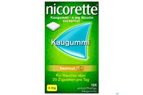 Nicorette Kaugummi Z Raucherentw Freshfruit 4mg 105st, A-Nr.: 3500097 - 01