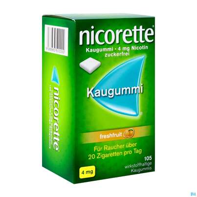 Nicorette Kaugummi Z Raucherentw Freshfruit 4mg 105st, A-Nr.: 3500097 - 02