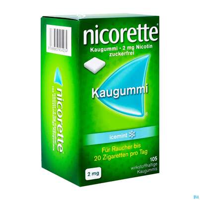 Nicorette Kaugummi Z Raucherentw Icemint 2mg 105st, A-Nr.: 3904239 - 02