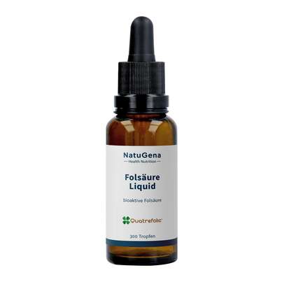 Sie sehen eine Packung NatuGena Folsäure Liquid Tropfen, Produktbild: 01 NatuGena Folsäure Liquid Tropfen, A-Nr.: 5877647 - 01
