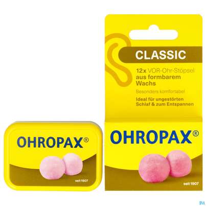 Sie sehen eine Packung Ohrenschutz Ohropax/classic Ohrstoepsel Wachs Haengeverpackung Pohrc 12st, Produktbild: 04 Ohrenschutz Ohropax/classic Ohrstoepsel Wachs Haengeverpackung Pohrc 12st, A-Nr.: 5955726 - 04