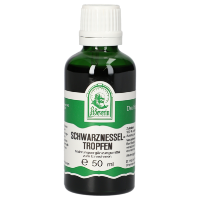 Sie sehen eine Packung SCHWARZNESSEL TROPFEN 50 ML, Produktbild: 01 SCHWARZNESSEL TROPFEN 50 ML, A-Nr.: 4566135 - 01