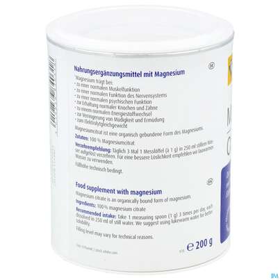 Sie sehen eine Packung Raab Magnesiumcitrat Pulver 200g, Produktbild: 09 Raab Magnesiumcitrat Pulver 200g, A-Nr.: 4363053 - 09