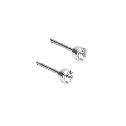 Sie sehen eine Packung Blomdahl Ohrstecker Bezel Kristall 3mm, Produktbild: 01 Blomdahl Ohrstecker Bezel Kristall 3mm, A-Nr.: 6019839 - 01