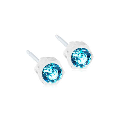Sie sehen eine Packung Blomdahl Ohrstecker Bezel Aquamarine, Produktbild: 01 Blomdahl Ohrstecker Bezel Aquamarine, A-Nr.: 6036720 - 01