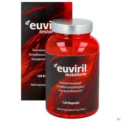 Sie sehen eine Packung Euviril Kapseln Testoforte N 120st, Produktbild: 07 Euviril Kapseln Testoforte N 120st, A-Nr.: 4518225 - 07