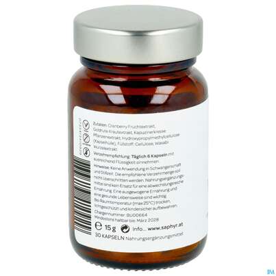 Sie sehen eine Packung Saphyr Kapseln Pee Well 30st, Produktbild: 05 Saphyr Kapseln Pee Well 30st, A-Nr.: 5191341 - 05