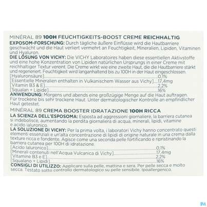 Vichy Mineral 89 Creme Mit Duftstoffe Reichhaltig 50ml, A-Nr.: 5670828 - 09