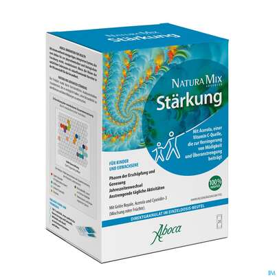 Sie sehen eine Packung Aboca Natura Mix Granulat Advanced Erschoepfung Ab 1jahr 20st, Produktbild: 02 Aboca Natura Mix Granulat Advanced Erschoepfung Ab 1jahr 20st, A-Nr.: 5571925 - 02