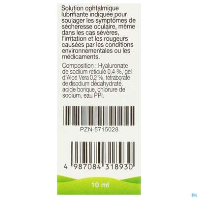 Augentropfen Ocutears +aloe Vera 0,4% 10ml, A-Nr.: 5715028 - 04