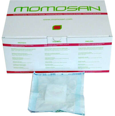 MOMOSAN-weiss steril Woundcleaner 5x5x2cm, 10 Stück, A-Nr.: 5989731 - 02