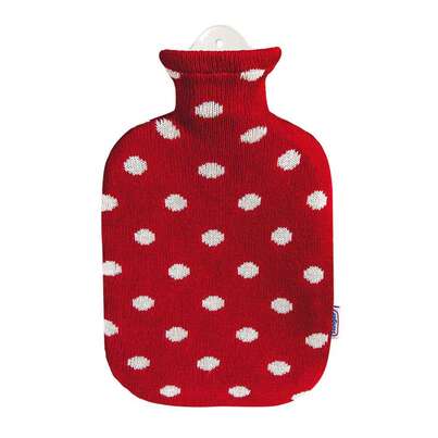 Wärmflasche Strick Öko-Tex Feuerrot 2,0L, A-Nr.: 5398326 - 01