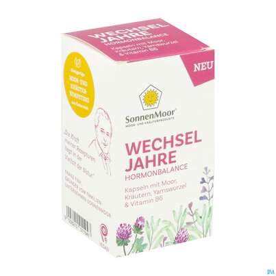 Sie sehen eine Packung Sonnenmoor Kapseln Wechseljahre 30st, Produktbild: 02 Sonnenmoor Kapseln Wechseljahre 30st, A-Nr.: 5952981 - 02
