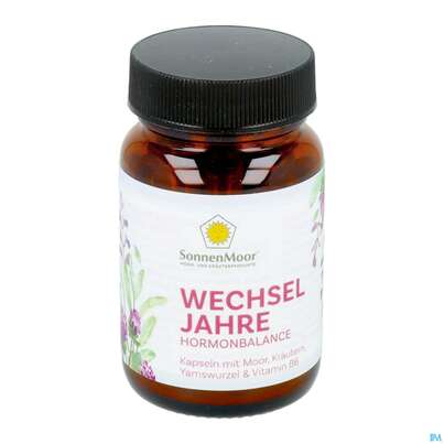 Sie sehen eine Packung Sonnenmoor Kapseln Wechseljahre 30st, Produktbild: 10 Sonnenmoor Kapseln Wechseljahre 30st, A-Nr.: 5952981 - 10