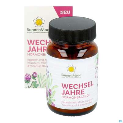 Sie sehen eine Packung Sonnenmoor Kapseln Wechseljahre 30st, Produktbild: 12 Sonnenmoor Kapseln Wechseljahre 30st, A-Nr.: 5952981 - 12