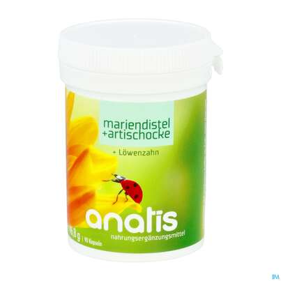 Sie sehen eine Packung Mariendistel Kapseln +artischocke Anatis 90st, Produktbild: 01 Mariendistel Kapseln +artischocke Anatis 90st, A-Nr.: 5071625 - 01