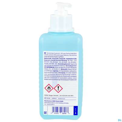Sie sehen eine Packung Desinfektionsmittel Sterillium Hand Gel Mit Pumpe 500ml, Produktbild: 03 Desinfektionsmittel Sterillium Hand Gel Mit Pumpe 500ml, A-Nr.: 5969473 - 03