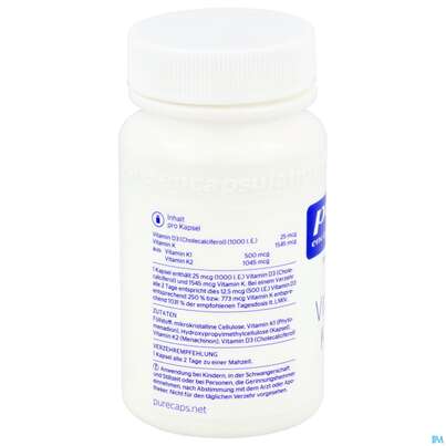 Sie sehen eine Packung Pure Encapsulations Kapseln Vitamin K+d Skd3a 30st, Produktbild: 06 Pure Encapsulations Kapseln Vitamin K+d Skd3a 30st, A-Nr.: 5907762 - 06