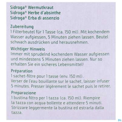 Sidroga Tee Wermutkraut 20st, A-Nr.: 5733606 - 07