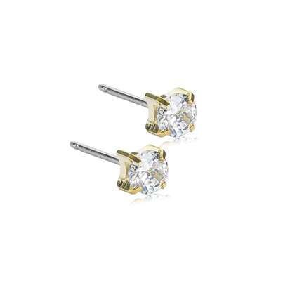 Blomdahl Ohrstecker Tiffany Gold Titan White 5mm, A-Nr.: 6020268 - 01
