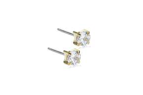 Blomdahl Ohrstecker Tiffany Gold Titan White 5mm, A-Nr.: 6020268 - 01